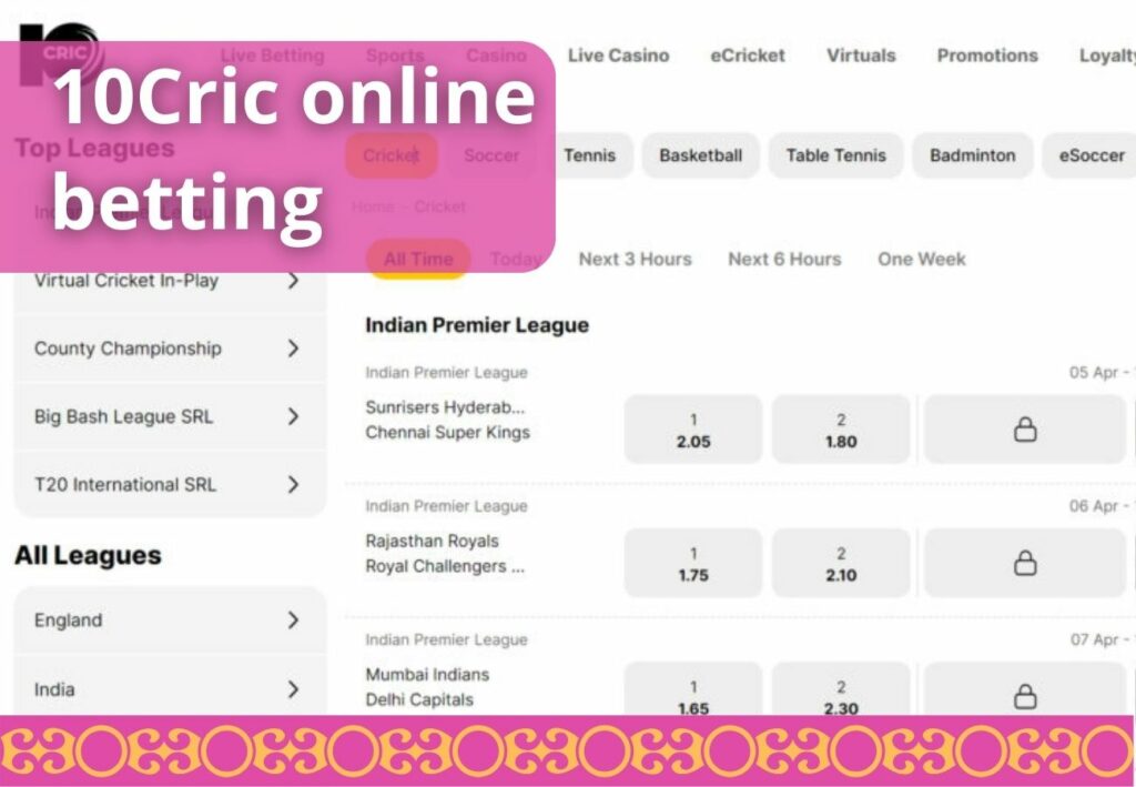 10Cric online sports betting in India review